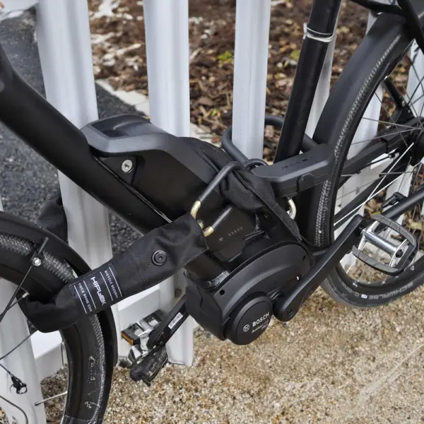 Bike lock in use